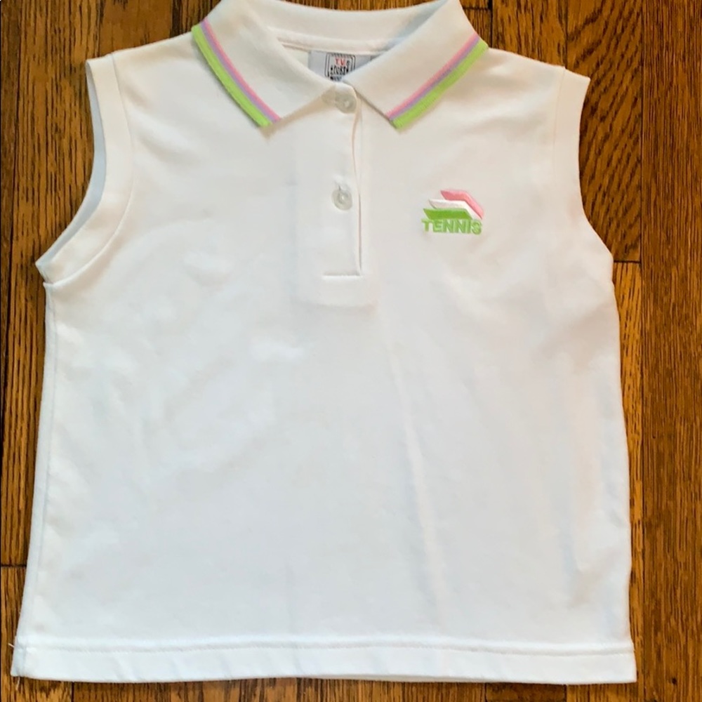 Tennis Top Sleeveless Girls Size 5 TV Sports Vintage